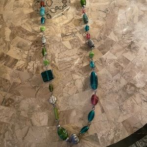 Beautiful Green and Blue Bead Necklace